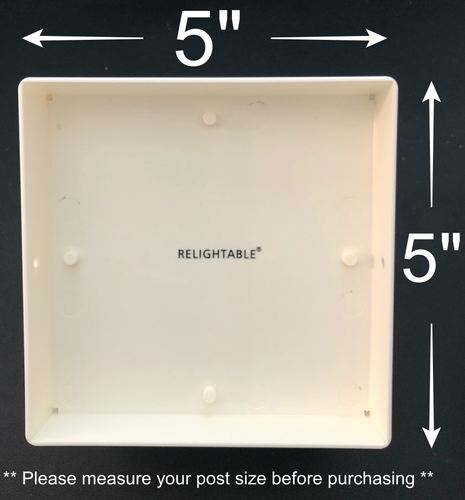 Relightable 8-Pack LED White Vinyl 5"X5" Solar Powered Post Deck Fence Light WF - Picture 6 of 7