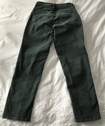American Eagle Jeans Womens 0 Mom Straight Green Corduroy Cotton Spandex Blend - Picture 2 of 3