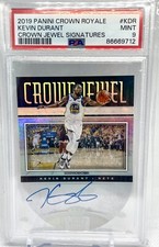 2019-20 Kevin Durant Panini Crown Royale Crown Jewel Auto PSA 9 #7/25
