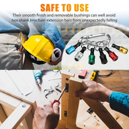 1/4" Hex Shank Quick Release Keychain Screwdriver Drill Bit Holder Bit Set Lots - Picture 7 of 16