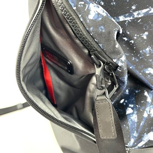 TUMI Tahoe Finch Backpack Blue Shatter Print with Red Accent Weekend Travel Bag - Picture 13 of 16