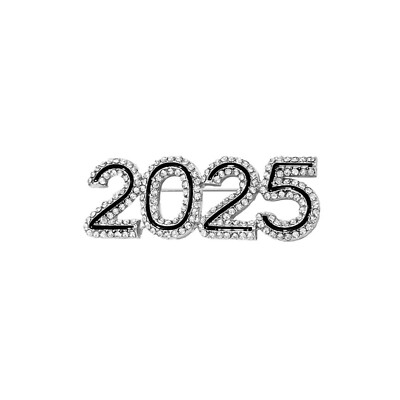 2025 Rhinestones Sparkly Brooches Pins Delicate New Year Brooch Classic ...