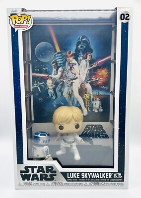 Luke Skywalker R2 D2 Pop Vinyl Funko Pop! Movie Posters Star Wars