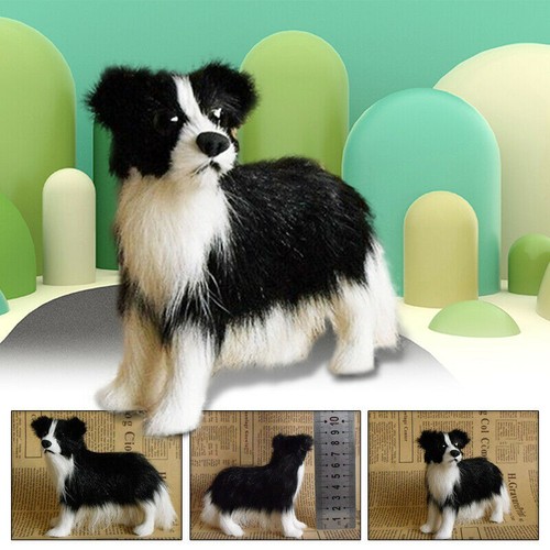 Realistic Border Collie Plush Toy Lifelike Shepherd Simulation Dog Model Mini - Picture 3 of 8