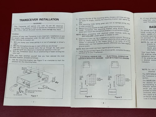 Vintage Original REALISTIC TRC-427 CB Radio Owner's Manual Radio Shack - Picture 3 of 5