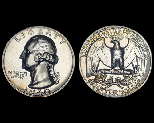 Proof 1940, 1941 & 1942 Washington Silver Quarter Proofs - GEM BU - Picture 2 of 11