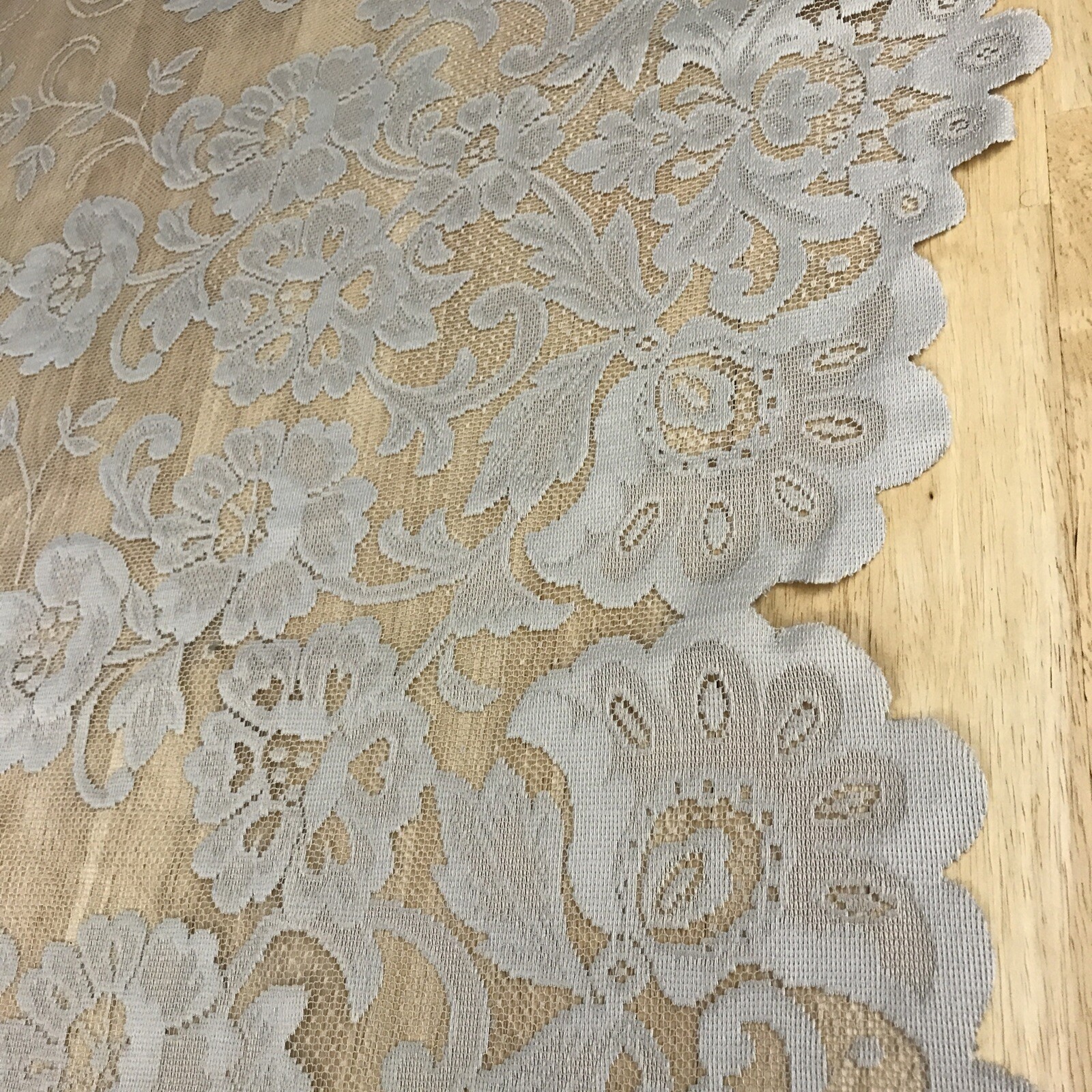 JCP HOME lace floral victorian style balloon curtain with transparent