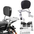 Detachable Adjustable Sissy Bar Backrest Luggage Rack/Docking for Harley Touring