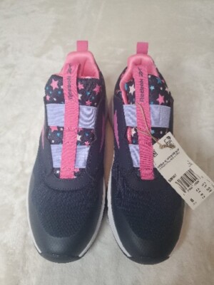 Girls Reebok Sneakers Size 6 XT Sprinter  Slip Running Navy Blue Pink  Shoes New