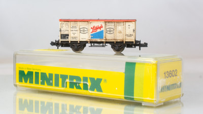 gealtert Minitrix Güterwagen ''Libby's'' DRG Ep.II Bauart Gh unbenutzt