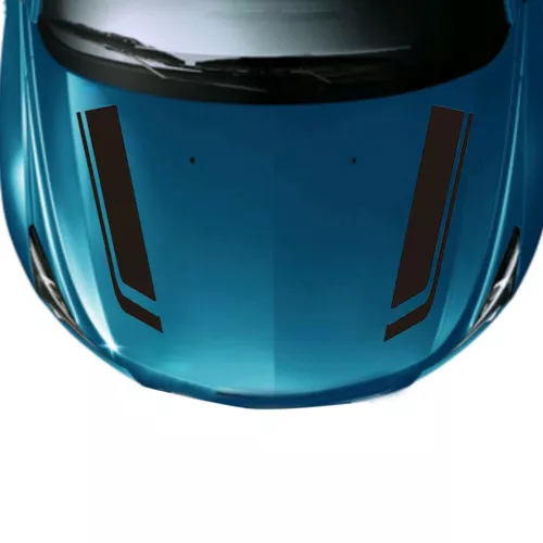 2* Car Racing Sports stripes Hood Decals Car Auto Vinyl Bonnet Sticker Accessory - Bild 11 von 12