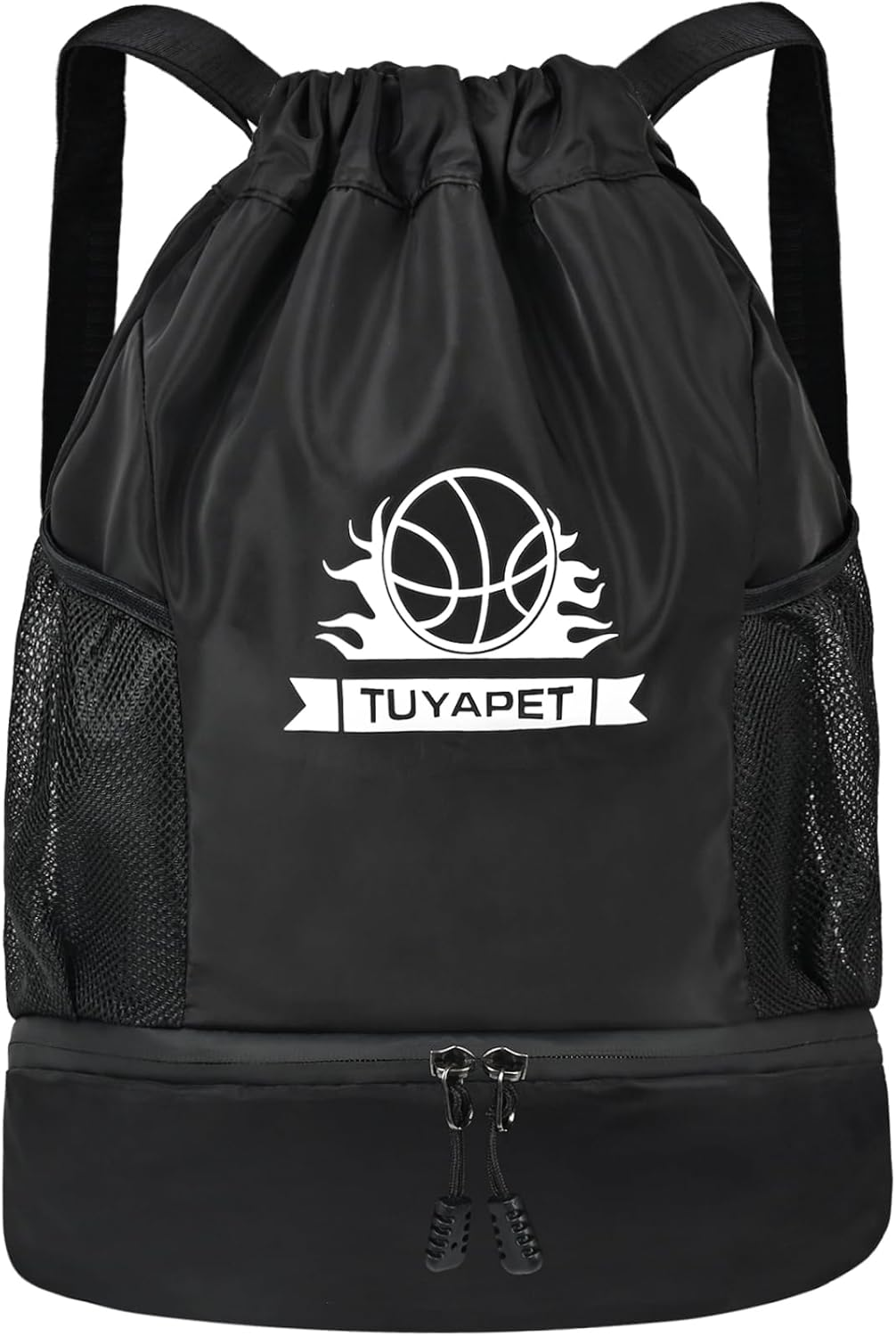 Men Women Drawstring Backpack Water-Resistant Lightweight with Zipper Pockets fo