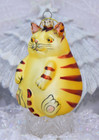 Striped Yellow Fat Cat With Green Glass Fish — photo 3