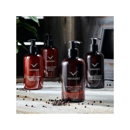 Odyssey Black Pepper and Sandalwood Hand & Body Lotion for Man 300ml Vegan New - Picture 2 of 2