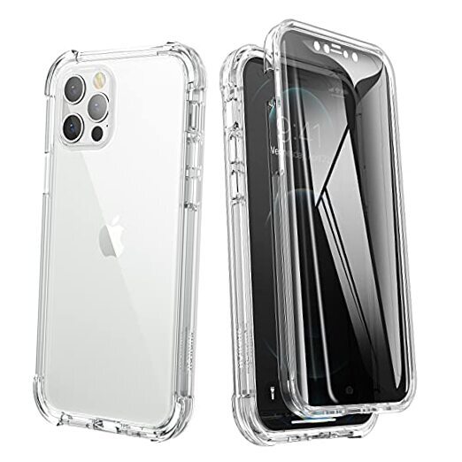Clear Case for iPhone 12 Pro Max (Only) 6.7-inch, [] Privacy Screen Protector