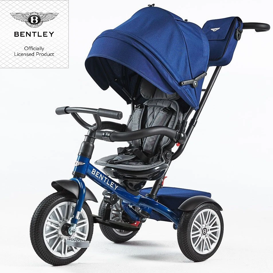 Bentley Trike Continental Blue Pushchair 6-in-1 Tricycle Sports Buggy Pneumatic Tyre