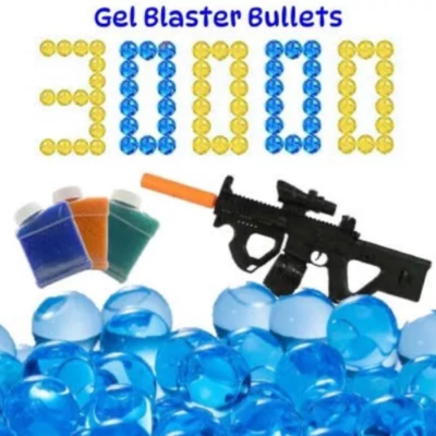 #ad 30000 Blue Gel Blaster Bullets Ammo Orbees Refill Any Gel Blaster $13.50