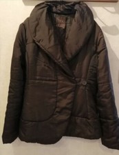 Blouson doudoune marron à grand col T40 Tex (2006016)