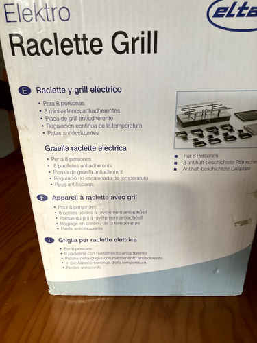 Raclette Grill 1200W Elta for 8 persons - Foto 12 di 12