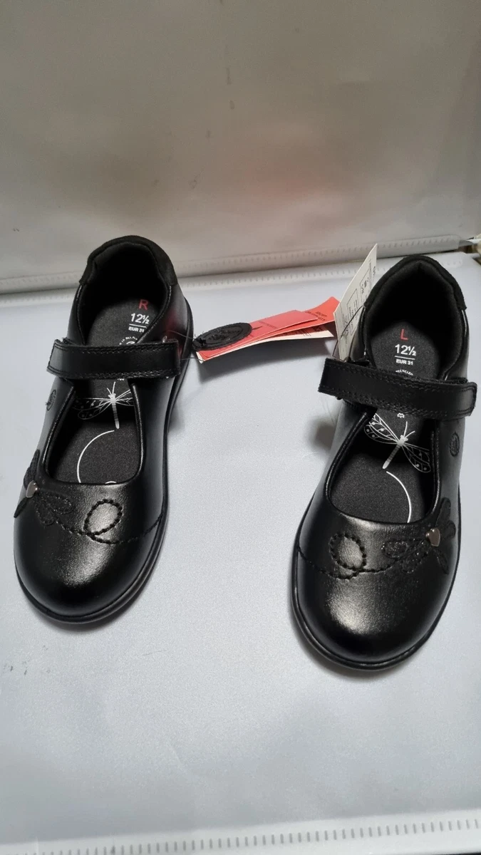 M S Real Leather FreshFeet Scuff Resistant Girls School Shoes UK