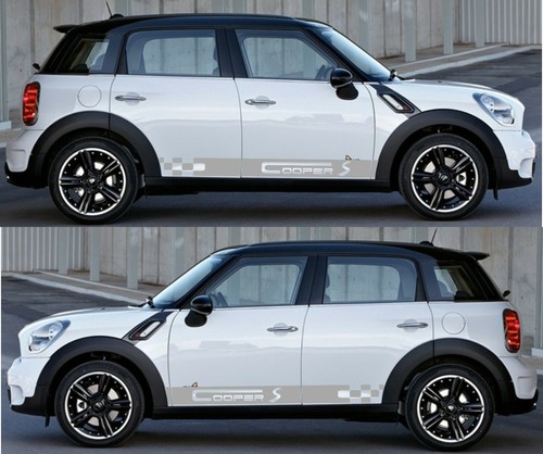 Checker Sticker Decal Side Door Stripe Graphics Body Kit for Mini Cooper S Hatch - Picture 5 of 15