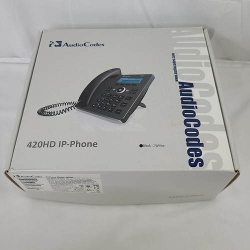 Audiocodes 420HD IP-Phone PoE and External Power Supply, Black, 2 Lines - Picture 6 of 8