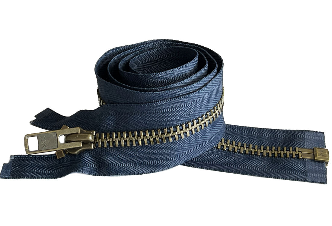 10 Brass Heavy Duty Two-Way Separating (Jacket) Zipper