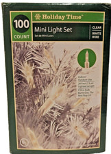 Holiday Time Clear/ White Wire 100 Count Mini...