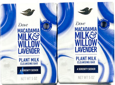 Dove Serenity Seeker Macadamia Milk Willow Lavender Bar Soap, 5 oz - 2 Pack
