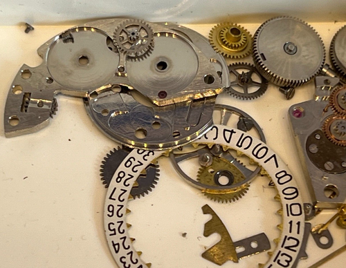 Mouvement de Montre S2416 SLAVA Russe 2 Barillets Clockwork Uhrwerk For Parts - Picture 20 of 23
