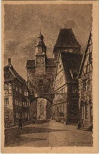 Old postcard postcard Rothenburg- Roderbogen u, Markusturm GERMANY (1074341)