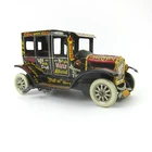 Vintage Marx Tin Litho Wind Up Toy Car Old Jalopy with Driver Mechanical WORKS!