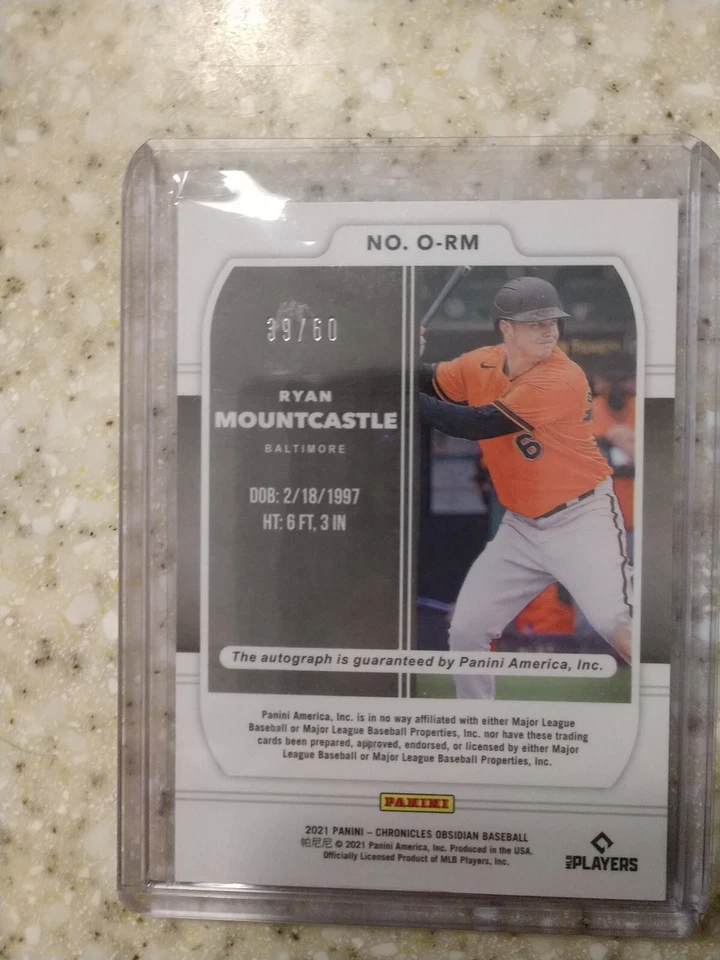 Ryan Mountcastle 2021 Obsidian Orange Etch /60 Rookie Auto- Baltimore Orioles - Image 2 of 2