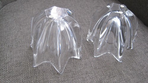 ORREFORS SWEDEN 6 POINTS BELLE TULIP VASE OR CANDLEHOLDER LOT 2 PCS - Picture 9 of 11