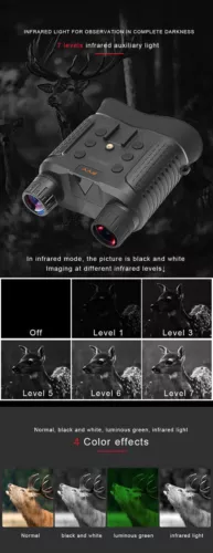 Wiederaufladbare Kopfmontierte FHD Nachtsichtbrille Digital IR Jagd Fernglas - Bild 8 von 17