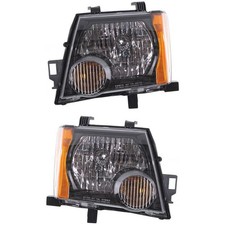 Headlight Set For 2009-2015 Nissan Xterra Driver And Passenger Side With Bulbs