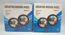 Set of 2 Derusting Weeding Abrasive Wheel 6” Twisted Wire Cup Brush FREE SHIP