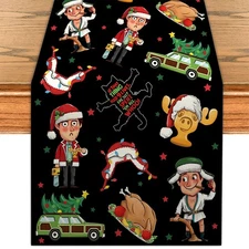 Funny Vacation Table Runner Griswold Kitchen Dining Table Centerpiece Winter ...