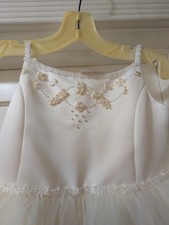 Size 3 Toddler Gown Ivory Dress Bead D Atraps And Waist Wedding Flower Girl