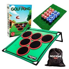 Backyard Golf Game with 16 Chipping Balls Mat, Yard and Outdoor Golf Pong