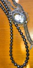Genuine Green Jade Bangle+Hematite Necklace+Cameos Vtg 4pc Lot RARE — photo 5