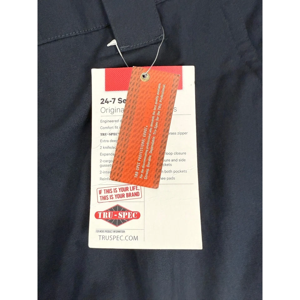 Tru Spec 24-7 Series Original Tactical Pants Men's Navy Blue Size 42x32 New - Image 3 of 4