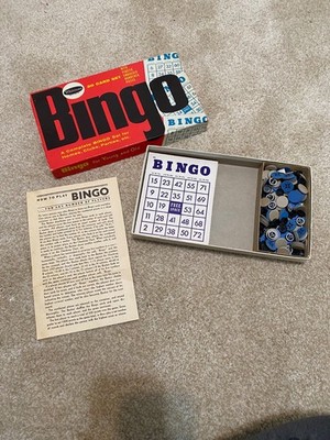 1959 Bingo 20 Card Game Set, Made By Whitman Complete No. 4617 Vintage