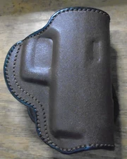 MAXX CARRY BROWN LEATHER RH PADDLE HOLSTER FOR OWB WITH ADJUSTABLE CANT EUC