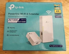 TP-Link Powerline Wi-Fi 6 Extender TL-WPA7817 KIT W/AV1000 NA & AX1500 Dual-band