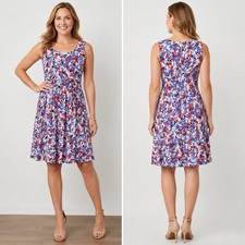 Lauren Ralph Lauren Floral Fit & Flatre Sleeveless Dress ~ Women’s 8