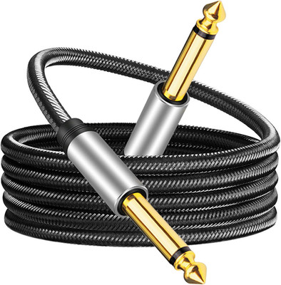 6.35Mm Instrument Cable 3Ft,Silver Color Premium 6.35Mm Mono Jack 1/4'' TS Cable