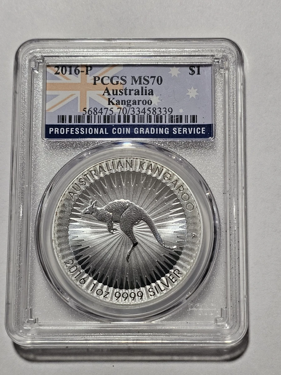 2018年オーストラリアカンガルーPCGS MS70 EARLYISSUE Australian Kangaroo Grade MS 70 PCGS Certified Silver Bullion