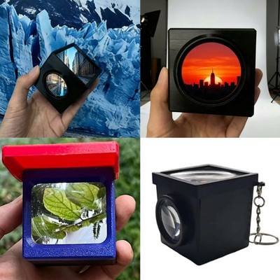 Lightweight Waist Level Viewfinder Keyring Optical Lens Keychain Accessory