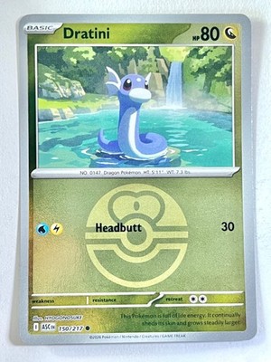 Dratini 150/217 Reverse Holo Love Ball Ascended Heroes Pokemon TCG Near Mint NM